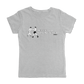 Defector shirt that says “DEFECTOR BOXING CLUB.” Features clip art of boxers.  Grey shirt in ‘femme’ cut.
