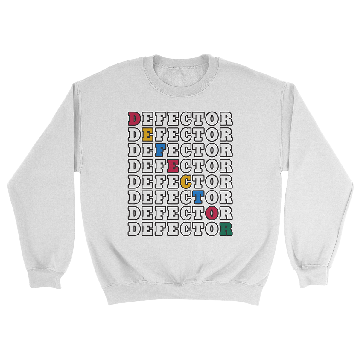 Defector crewneck sweatshirt with retro design